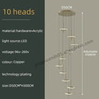 10 têtes / Noir / Lumière chaude