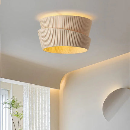 Lustre suspension minimaliste en tissu fait main style wabi sabi — LZ3F9XQ