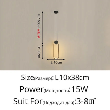 suspension led moderne pour éclairage intérieur design élégant