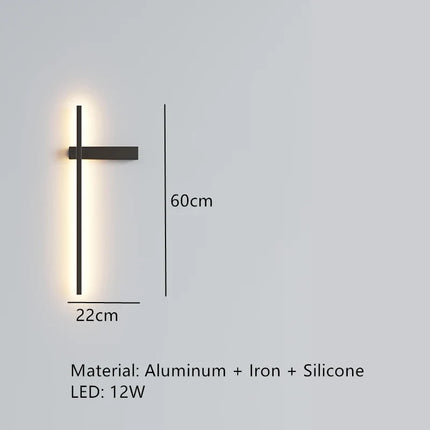 applique murale led minimaliste art déco pour intérieur
