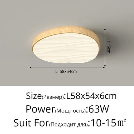 Lustre moderne en grain de bois pour éclairage intérieur simple — LZ4D9X