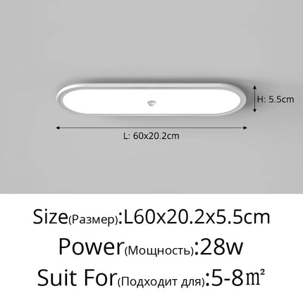 Plafonnier LED ultra-mince avec détecteur de présence — LZ4X9Q2