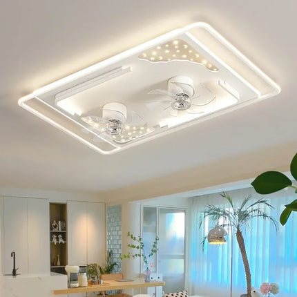 Plafonnier nordique moderne avec ventilateur silencieux intégré — LZ4X9P