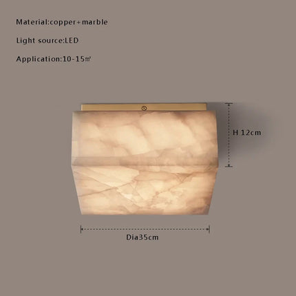 Plafonnier LED haut de gamme en marbre naturel design moderne — LZ4T9XQ