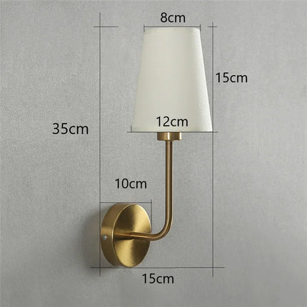 Applique murale nordique avec abat-jour en lin moderne — LZ4X9T