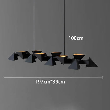 Lustre décoratif moderne en métal noir pour intérieur — LZ4X9T