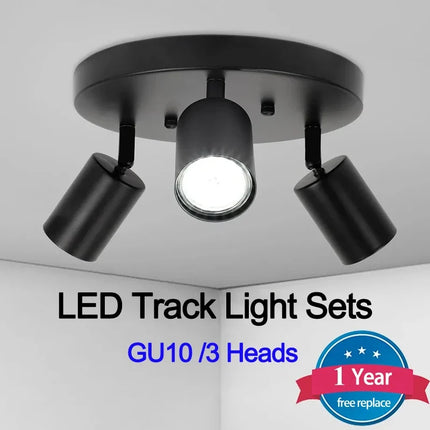 Spot LED triple GU10 sur rail pour éclairage intérieur — LZ4X9P2