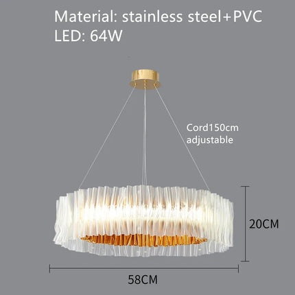 Suspension design en PVC et acier inoxydable pour intérieur — LZ4X9JQ