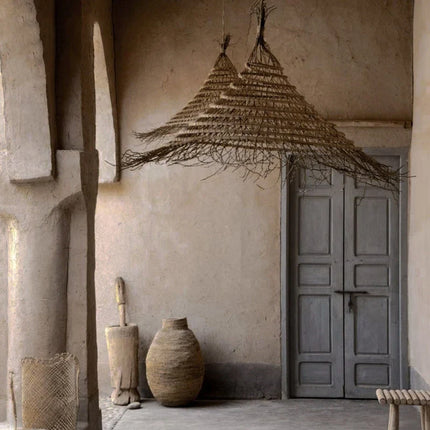Suspension rétro en bambou tissé pour décoration asiatique — LZ4X9Q2