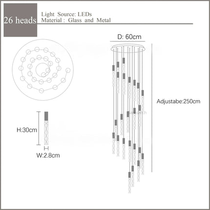 Lustre en cristal design pour intérieur contemporain — LZ4X9P2Q