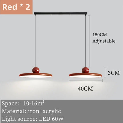 Suspension LED créative style rétro médiéval Bauhaus pour salon et restaurant — LZ4X9M