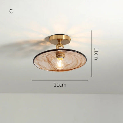 Plafonnier LED en verre style nordique industriel décoratif — LZ4P9XQ