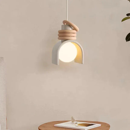 suspension LED créative en résine avec cordon réglable