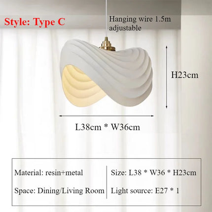 Lustre suspension nordique en résine pour intérieur — LZ4Q9XJ2