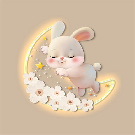 Applique murale décorative lapin aux fraises pour chambre d’enfant — LZ4X9T2