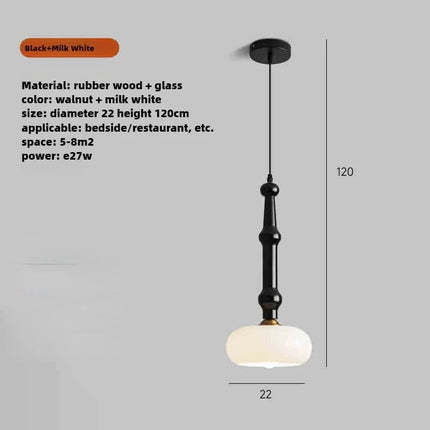 Suspension en bois d’hévéa et verre pour intérieur moderne — LZ4X9Q2