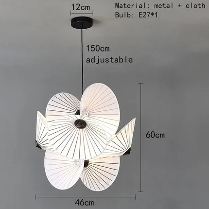 Lustre en tissu serpentin au design nordique pour intérieur élégant — LZ4Q7X9