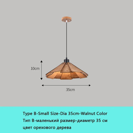 Suspension Wabi-Sabi en bois avec luminaires LED intégrés — LZ4X9Q2