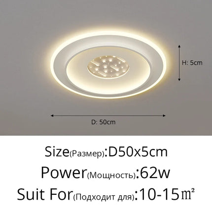 Plafonnier LED moderne à luminosité réglable pour salon, chambre et cuisine — LZ4X9P