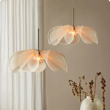 Suspension en tissu Wabi Sabi forme fleur pour salon et salle à manger — LZ4X9T