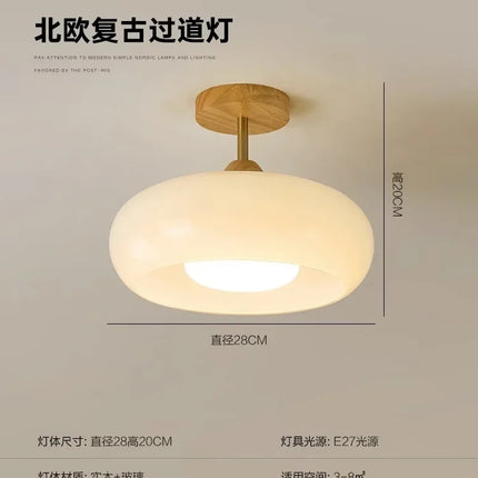 Plafonnier kaki au design japonais épuré — LZ4X9T2