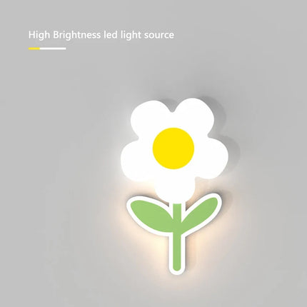 Applique murale LED fleur avec télécommande pour chambre d’enfants — LZ4X9T2