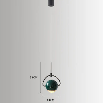 Suspension design boule accrochée LED
