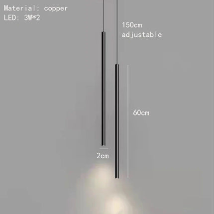 Suspension minimaliste en cuivre à fil réglable 4000K — LZ4X9P2