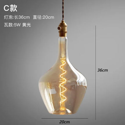 suspension rétro en verre pour intérieur moderne et minimaliste