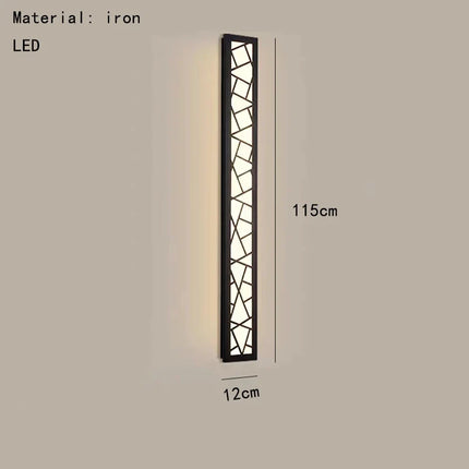 Applique murale LED style chinois en acrylique et métal lumière chaude 3000K — LZ4X9Q7F