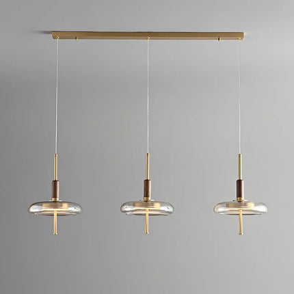 Suspension nordique en laiton et noyer au design luxueux — LZ4P9XQ