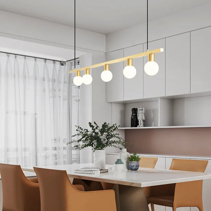 Lustre minimaliste en laiton réglable avec fil pour bar et restaurant — LZ4P9XJ