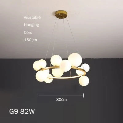 Lustre en verre moderne à bulles pour intérieur élégant — LZ4X9P