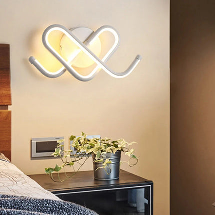 Applique murale LED intérieure en acrylique blanc chaud et froid — LZ4X9P2