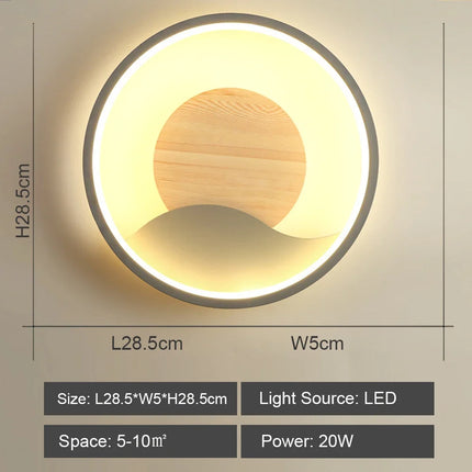 Applique murale LED intérieure style nordique pour chambre et balcon — LZ4X9T1