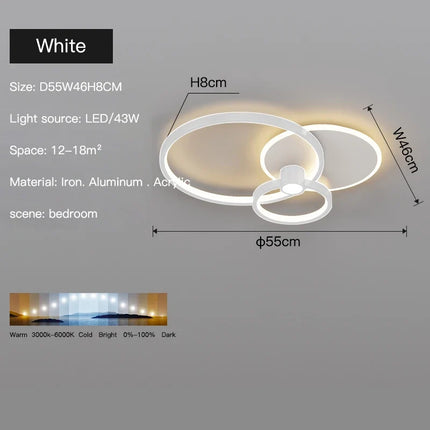 Plafonnier LED rectangulaire au design moderne et minimaliste — LZ4T9Q2
