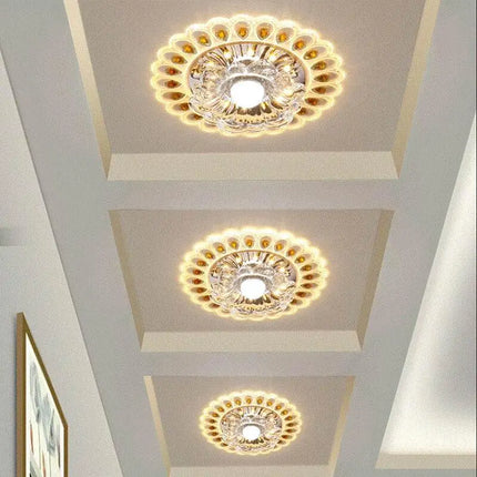 Plafonnier LED encastré moderne en verre pour couloir et porche — LZ4X9T