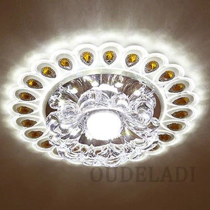 Plafonnier LED encastré moderne en verre pour couloir et porche — LZ4X9T