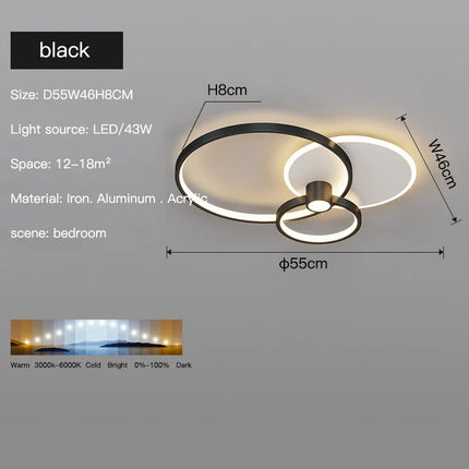 Plafonnier LED rectangulaire au design moderne et minimaliste — LZ4T9Q2