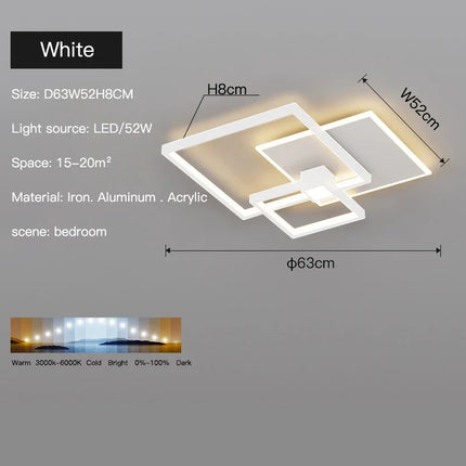 Plafonnier LED rectangulaire au design moderne et minimaliste — LZ4T9Q2