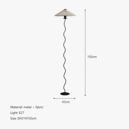 Abat-jour LED en tissu plissé style nordique — LZ4X9M