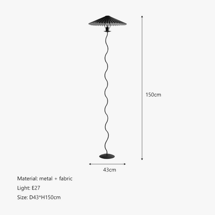 Abat-jour LED en tissu plissé style nordique — LZ4X9M