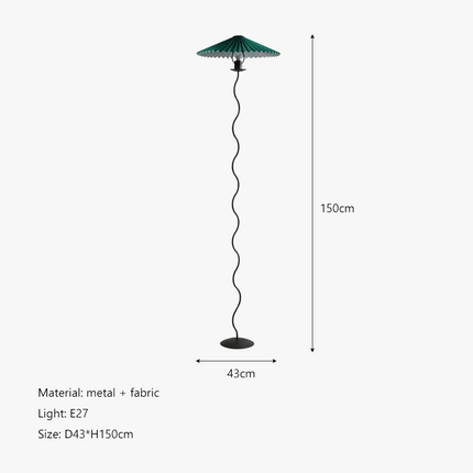 Abat-jour LED en tissu plissé style nordique — LZ4X9M