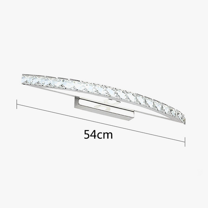applique murale salle de bain LED miroir lumière en acier inoxydable cristal maquillage salle de bain lumières 44 cm/54 cm