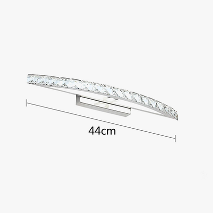 applique murale salle de bain LED miroir lumière en acier inoxydable cristal maquillage salle de bain lumières 44 cm/54 cm