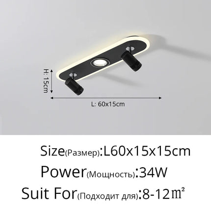 Plafonnier LED à spots en acrylique — LZ4X9P