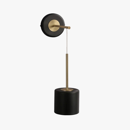 Applique murale suspendue noire et dorée LED 5W pour chambre et bureau — LZ4X9T2