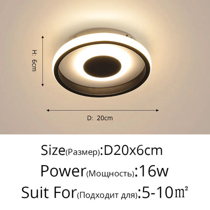Plafonnier LED moderne pour couloir et balcon intérieur — LZ4X9JQ