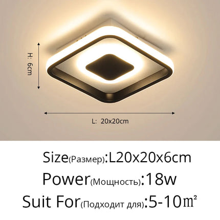 Plafonnier LED moderne pour couloir et balcon intérieur — LZ4X9JQ