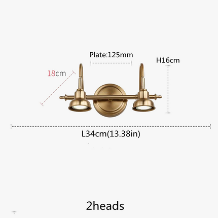 Applique murale LED américaine pour miroir de salle de bains avec ampoules offertes — LZ4X9J